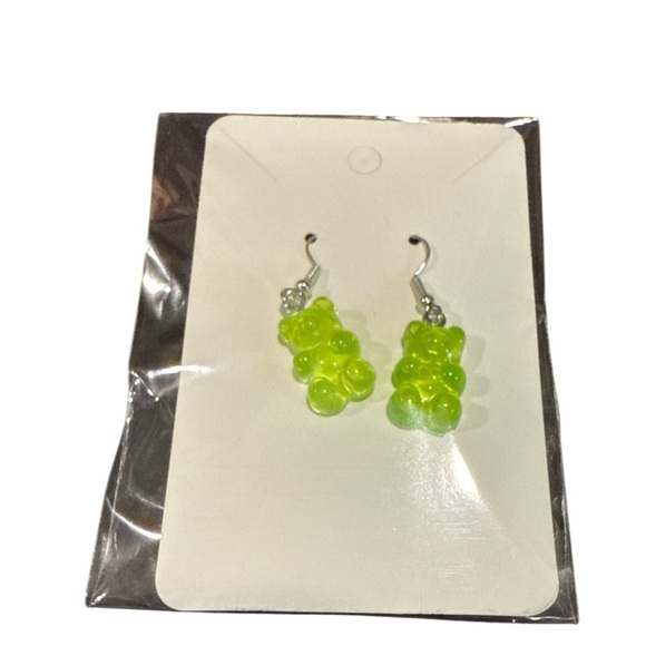3 for $20 Cute Green Gummy Bear Acrylic Earrings for Women - Fun “You Pick 3” - Picture 7 of 7